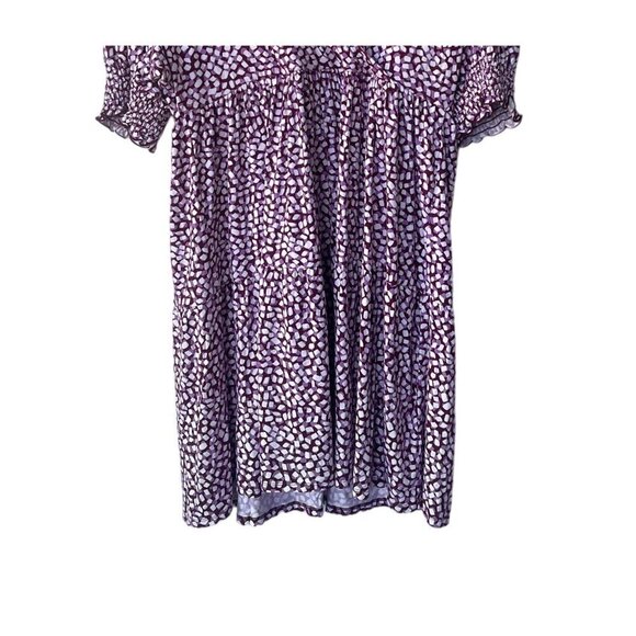 Draper James Dress Mini Smocked Sleeve Polka Dot XL Kacey Faux Wrap Jersey Knit - Picture 4 of 11